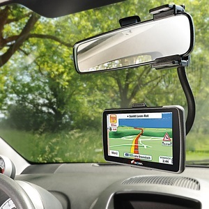 Navgear, NavGear Schwanenhals-Navi-Halterung für den Auto-Rückspiegel, Schwanenhals-Navi-Halterung für den Auto-Rückspiegel