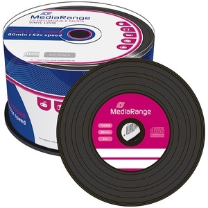 Mediarange, MediaRange Vinyl-Look CD-R 700MB/80Min, 52x, 50er-Spindel, Vinyl-Look CD-R 700MB/80Min, 52x, 50er-Spindel