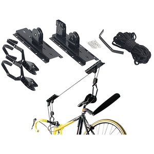 AGT, AGT Platzsparender Fahrrad-Aufhänger mit komfortablem Liftsystem, bis 20Kg, Platzsparender Fahrrad-Aufhänger mit komfortablem Liftsystem, bis 20Kg