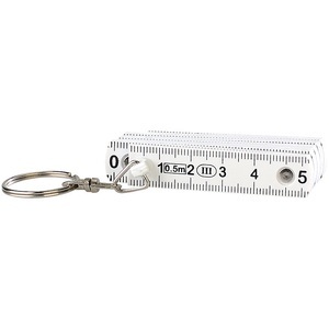 Pearl, Pearl Zollstock am Schlüsselanhänger, 0,5-Meter-Gliedermassstab, weiss, Zollstock am Schlüsselanhänger, 0,5-Meter-Gliedermassstab, weiss