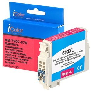 iColor, iColor Tintenpatrone für Epson-Drucker (ersetzt C13T03A34010 / 603XL) magenta, Tintenpatrone für Epson-Drucker (ersetzt C13T03A34010 / 603XL) magenta