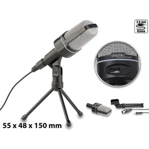 Auvisio, auvisio Profi-Kondensator-Studio-Mikrofon mit Stativ, 3,5-mm-Klinkenstecker, Profi-Kondensator-Studio-Mikrofon mit Stativ, 3,5-mm-Klinkenstecker