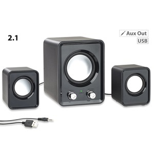 Auvisio, auvisio 2.1-Lautsprecher-System mit Subwoofer und USB-Stromversorgung, 20 Watt, 2.1-Lautsprecher-System mit Subwoofer und USB-Stromversorgung, 20 Watt