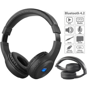 Auvisio, Faltbares Over-Ear-Headset mit Bluetooth, MP3-Player, FM & LCD-Display, Faltbares Over-Ear-Headset mit Bluetooth, MP3-Player, FM & LCD-Display