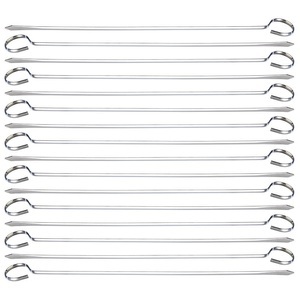 Rosenstein & Söhne, Schaschlik-Grillspieße aus Edelstahl im günstigen 16er-Set, je 31 cm, Schaschlik-Grillspieße aus Edelstahl im günstigen 16er-Set, je 31 cm
