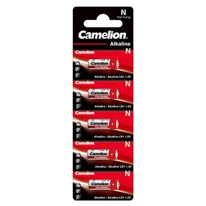 Camelion, Plus Alkaline LR1 (Lady) Spezialbatterie - 5 Stück, 5er-Set Alkaline-Plus-Batterien Typ Lady / LR1 / N, 750 mAh, 1,5 Volt