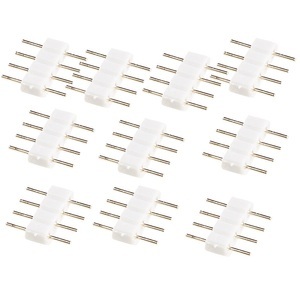 Luminea, Luminea 10er-Set Verbindungs-Stecker für LED-Streifen Serie LAC, LAK, LAM, LAT, 10er-Set Verbindungs-Stecker für LED-Streifen Serie LAC, LAK, LAM, LAT