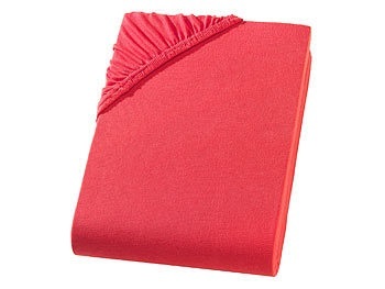 undefined, Einzelbett Qualitäts-Jersey Fixleintuch, rot, Einzelbett Qualitäts-Jersey Fixleintuch, rot