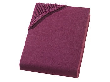 undefined, Einzelbett Qualitäts-Jersey Fixleintuch, bordeaux, Einzelbett Qualitäts-Jersey Fixleintuch, bordeaux
