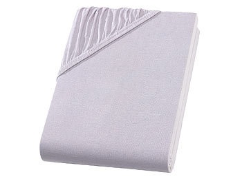 undefined, PREMIUM Jersey Topper für Boxspringbett, silber, PREMIUM Jersey Fixleintuch für Boxspringbett-Topper, silber