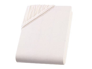 undefined, PREMIUM, Einzelbett Qualitäts-Jersey Fixleintuch, natur