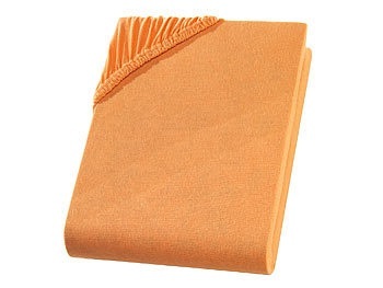 undefined, Einzelbett Qualitäts-Jersey Fixleintuch, orange, Einzelbett Qualitäts-Jersey Fixleintuch, orange