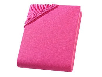undefined, Doppelbett Qualitäts-Jersey Fixleintuch, magenta