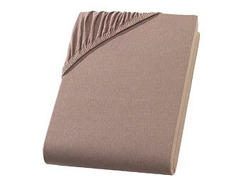undefined, Doppelbett Qualitäts-Jersey Fixleintuch, nougat