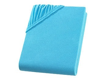 undefined, Doppelbett Qualitäts-Jersey Fixleintuch, türkis