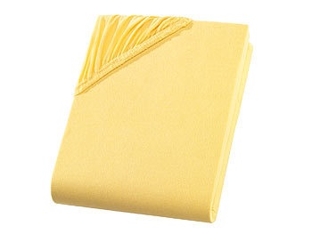 undefined, Doppelbett Qualitäts-Jersey Fixleintuch, maisgelb, Doppelbett Qualitäts-Jersey Fixleintuch, maisgelb