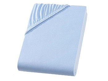 undefined, Doppelbett Qualitäts-Jersey Fixleintuch, Übergrösse, hellblau