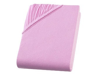 undefined, Doppelbett Qualitäts-Jersey Fixleintuch, rosa