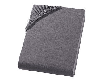 undefined, Einzelbett Qualitäts-Jersey Fixleintuch, anthrazit, Einzelbett Qualitäts-Jersey Fixleintuch, anthrazit