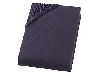 undefined, Jersey Fixleintuch für Boxspringbett-Topper, schwarz