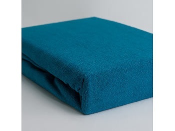 undefined, Luxus Frottee Doppelbett Qualität Fixleintuch, petrol, 28cm Steg