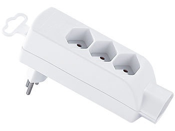 Steckdosenleiste, Steckdosenleiste 4-fach, Abzweigstecker drehbar, 4x Typ 13, 230 V, Steckdosenleiste 4-fach, Abzweigstecker drehbar, 4x Typ 13, 230 V