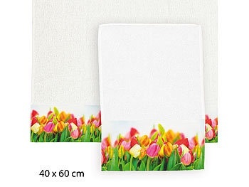 Gästetuch Tulpenspiel, 40x60cm, aus Baumwoll-Frottee