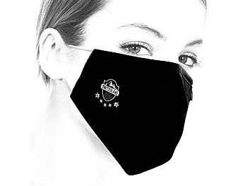 undefined, Mund- und Nasenschutz-Stoff-Maske, waschbar, 100% Baumwolle, schwarz / Mundschutz