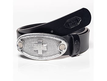undefined, Logobelt, Gürtel, Schweizer Kreuz Fire silber, Gurtlänge 130cm / Geschenk Herren, Logobelt, Gürtel, Schweizer Kreuz Fire silber, Gurtlänge 130cm