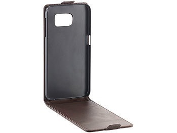 Xcase, Xcase Stilvolle Klapp-Schutztasche für Samsung Galaxy S6, braun, Stilvolle Klapp-Schutztasche für Samsung Galaxy S6, braun