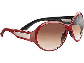 Pearl, Pearl Butterfly-Sonnenbrille mit braunen Gläsern, dunkelrot, Butterfly-Sonnenbrille mit braunen Gläsern, dunkelrot