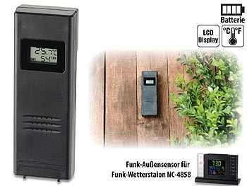 Infactory, infactory Funk-Aussensensor für Funk-Wetterstation FWS-310, mit LCD-Display, Funk-Außensensor für Funk-Wetterstation FWS-310, mit LCD-Display