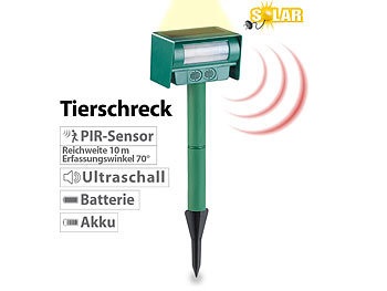 Royal Gardineer, Royal Gardineer Ultraschall-Tierschreck gegen Hunde, Nager & Co., Solar, PIR-Sensor, Ultraschall-Tierschreck gegen Hunde, Nager & Co., Solar, PIR-Sensor