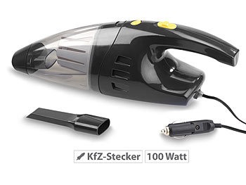Lescars, Lescars Beutelloser Nass- & Trocken-Auto-Staubsauger für 12-V-Anschluss, 100 W, Beutelloser Nass- & Trocken-Auto-Staubsauger für 12-V-Anschluss, 100 W