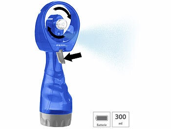 Pearl, Pearl Hand-Ventilator mit Wassersprüher, 300 ml-Wassertank, Batteriebetrieb, Hand-Ventilator mit Wassersprüher, 300 ml-Wassertank, Batteriebetrieb