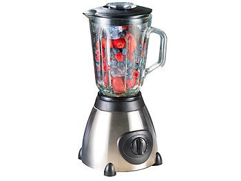 Rosenstein & Söhne, Rosenstein & Söhne Glas-Standmixer, 6 Edelstahl Klingen, 6 Modi, 600W, 1,5 l, Profi Clean, Glas-Standmixer, 6 Edelstahl Klingen, 6 Modi, 600W, 1,5 l, Profi Clean