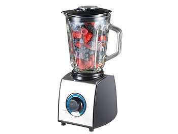 Rosenstein & Söhne, Rosenstein & Söhne Glas-Standmixer, 6 Klingen, 7 Modi, Ice Crush, 600W, 1,5l, Profi-Clean, Glas-Standmixer, 6 Klingen, 7 Modi, Ice Crush, 600W, 1,5l, Profi-Clean
