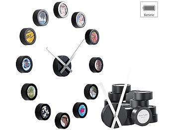 Infactory, infactory Wanduhr zum Selbstgestalten mit Zifferblatt aus 12 Bildern, Wanduhr zum Selbstgestalten mit Zifferblatt aus 12 Bildern