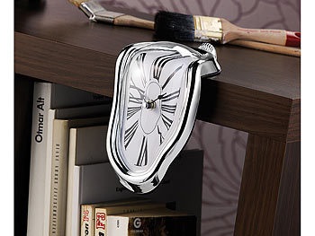 St. Leonhard, St. Leonhard Originelle Regal-Uhr mit kunstvollem Surrealismus-Design, Originelle Regal-Uhr mit kunstvollem Surrealismus-Design