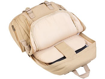 Xcase, Xcase Geräumiger Canvas-Rucksack mit Notebook-Fach, Geräumiger Canvas-Rucksack mit Fach bis Notebook bis 16