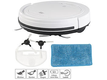 Staubsauger-Roboter mit Bürst- und Wisch-Funktion, Filter, 1.500 mAh / Saugroboter