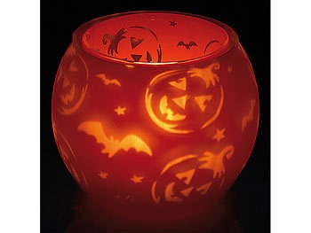 Infactory, infactory Doppelglas-Windlicht "Halloween", Doppelglas-Windlicht 