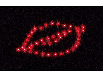 Infactory, infactory Originelle Krawatte mit leuchtendem LED-Kussmund, Originelle Krawatte mit leuchtendem LED-Kussmund