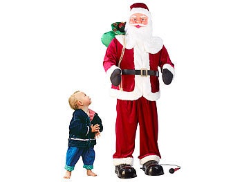 Infactory, infactory Singender und tanzender XXL-Weihnachtsmann mit Karaoke, 160 cm, Singender und tanzender XXL-Weihnachtsmann mit Karaoke, 160 cm