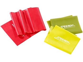 Speeron, Speeron 3er-Set Widerstandsbänder aus Latex, 3 Stärken, je 1,5 m Länge, 3er-Set Widerstandsbänder aus Latex, 3 Stärken, je 1,5 m Länge