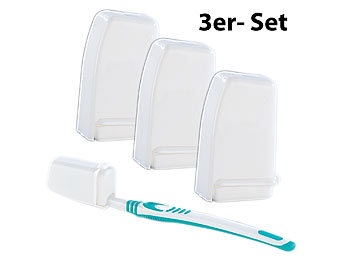 Infactory, infactory Schutzkappen für Zahnbürsten 3er-Set, Schutzkappen für Zahnbürsten 3er-Set