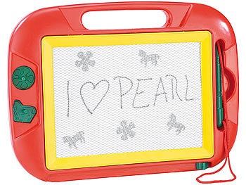 Playtastic, Playtastic Magnetische Maltafel zum immer wieder neu Bemalen + 2 Stempel, Magnetische Maltafel zum immer wieder neu Bemalen + 2 Stempel