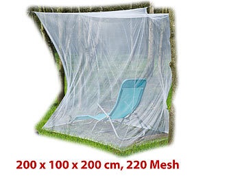 Infactory, infactory Moskitonetz für Innen & Aussen, 200 x 100 x 200 cm, 220 Mesh, weiss, Moskitonetz für Innen & Aussen, 200 x 100 x 200 cm, 220 Mesh, weiss