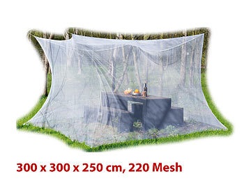 Infactory, infactory Moskitonetz für Innen und Aussen, 300 x 300 x 250 cm, 220 Mesh, weiss, Moskitonetz für Innen und Aussen, 300 x 300 x 250 cm, 220 Mesh, weiss