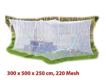 Infactory, infactory XXL-Moskitonetz für Innen & Aussen, 300 x 500 x 250 cm, 220 Mesh, weiss, XXL-Moskitonetz für Innen & Aussen, 300 x 500 x 250 cm, 220 Mesh, weiss